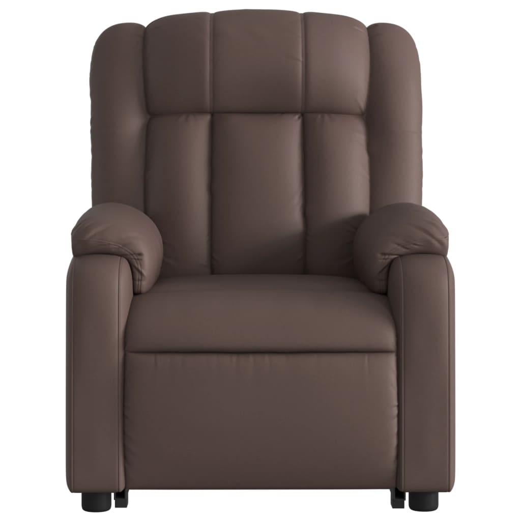 Fauteuil inclinable de massage électrique marron similicuir Fauteuils vidaXL   