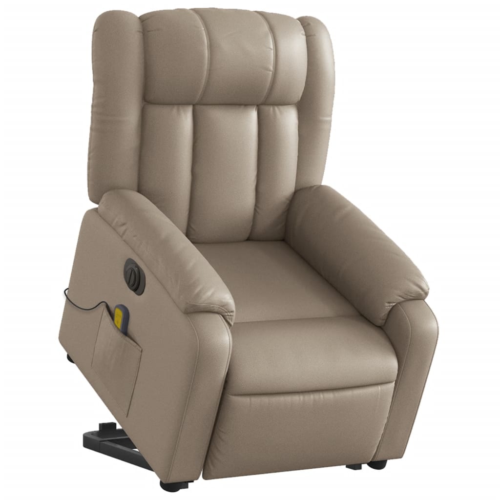 Fauteuil inclinable de massage électrique cappuccino similicuir Fauteuils vidaXL   