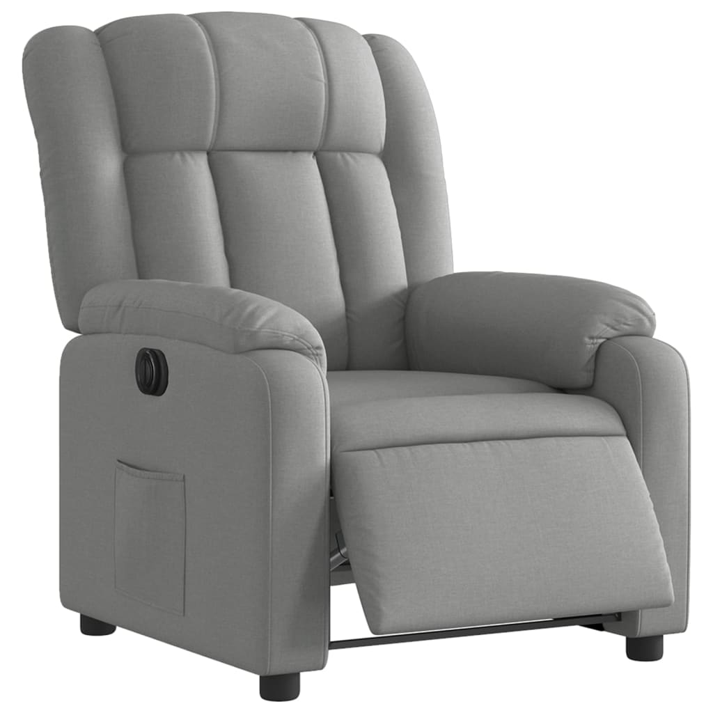 Fauteuil inclinable électrique Gris clair Tissu - Xios Store SNC