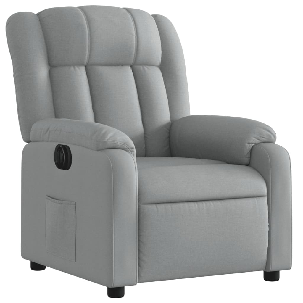 Fauteuil inclinable électrique Gris clair Tissu - Xios Store SNC