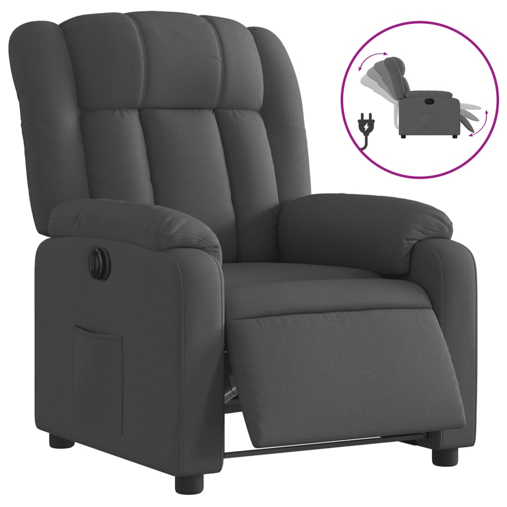 Fauteuil inclinable électrique Gris foncé Tissu - Xios Store SNC