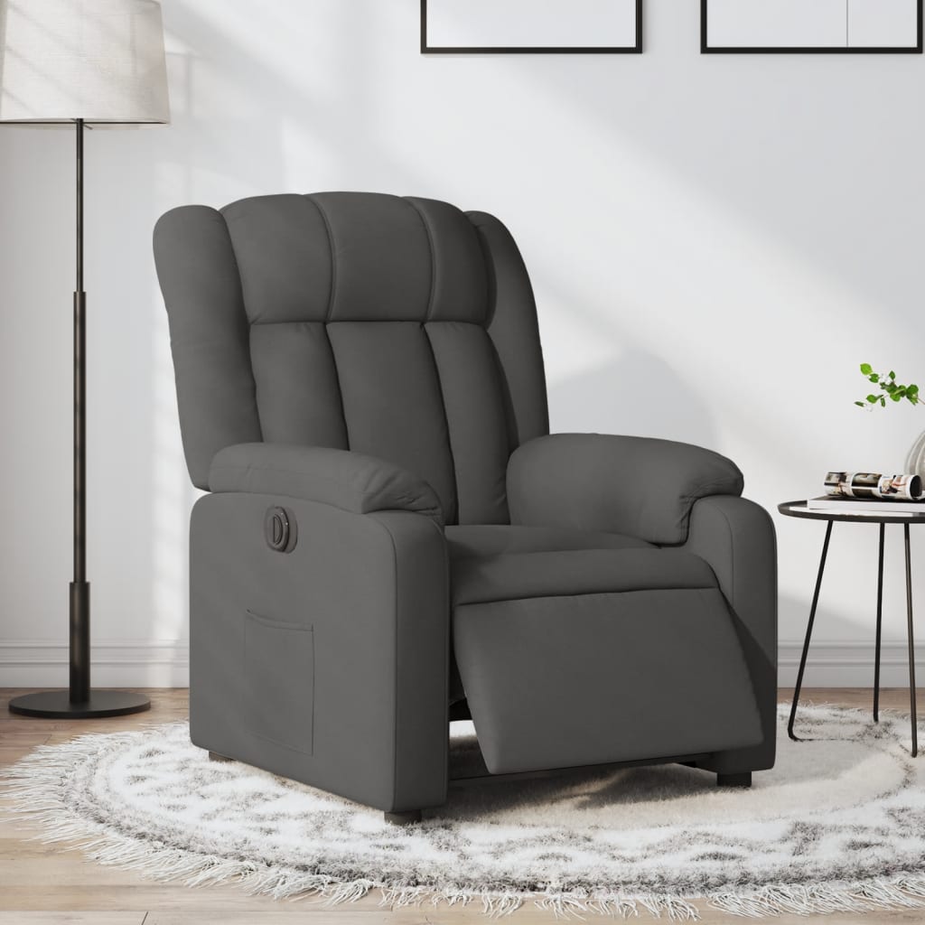 Fauteuil inclinable électrique Gris foncé Tissu - Xios Store SNC