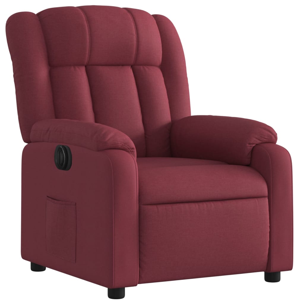 Fauteuil inclinable électrique Rouge bordeaux Tissu - Xios Store SNC