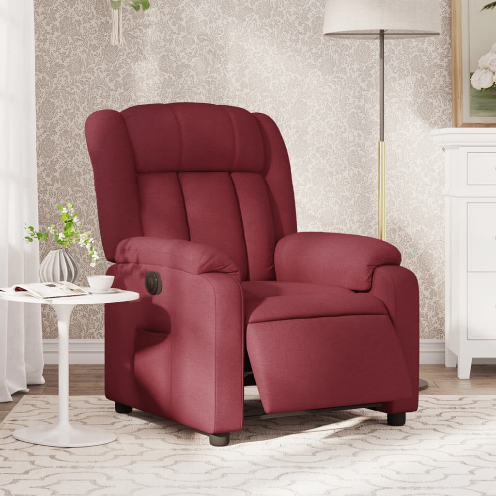 Fauteuil inclinable électrique Rouge bordeaux Tissu - Xios Store SNC