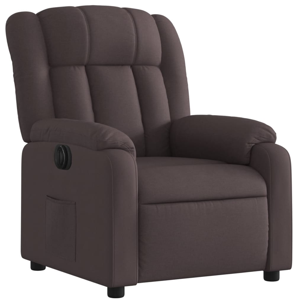 Fauteuil inclinable électrique Marron foncé Tissu - Xios Store SNC