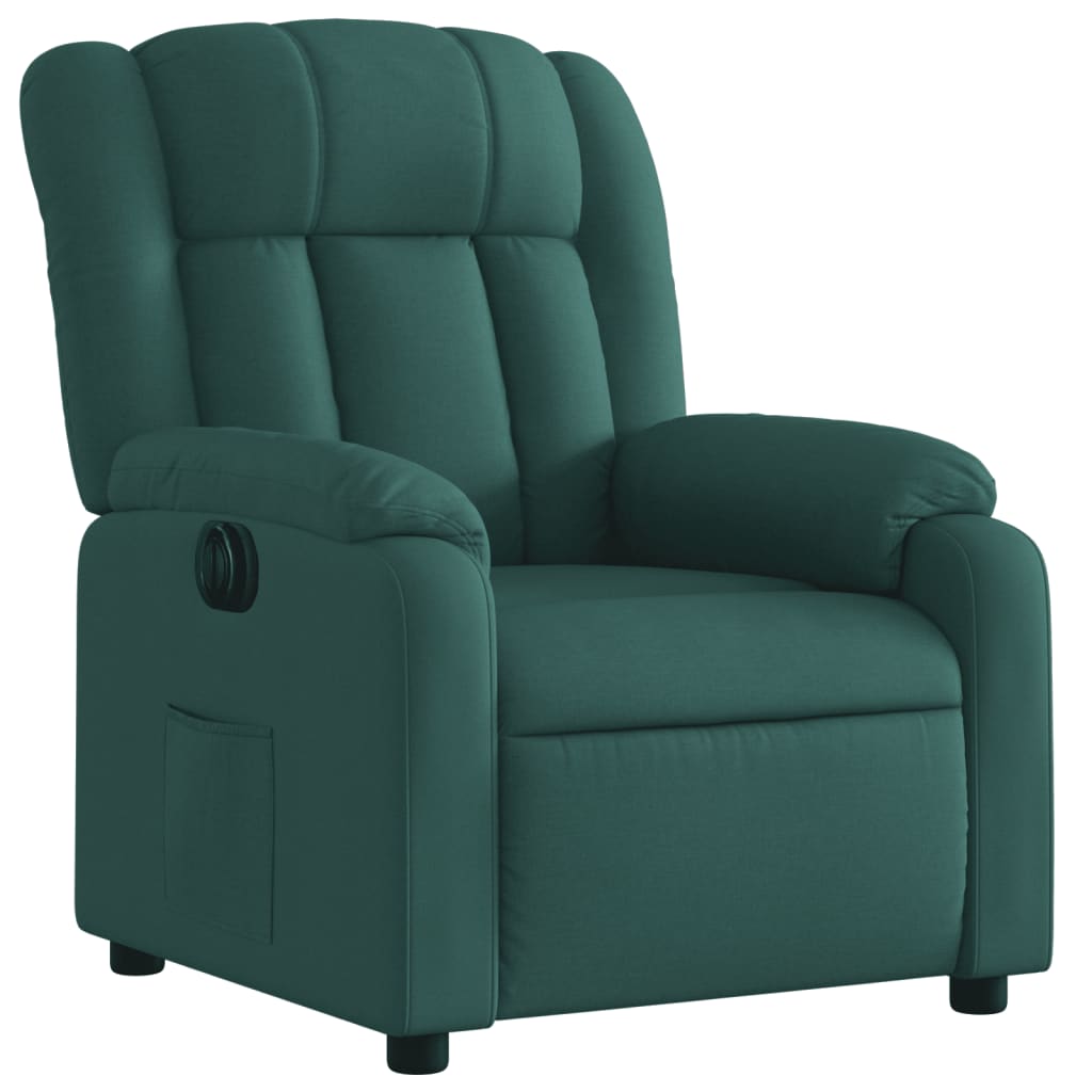 Fauteuil inclinable électrique Vert foncé Tissu - Xios Store SNC