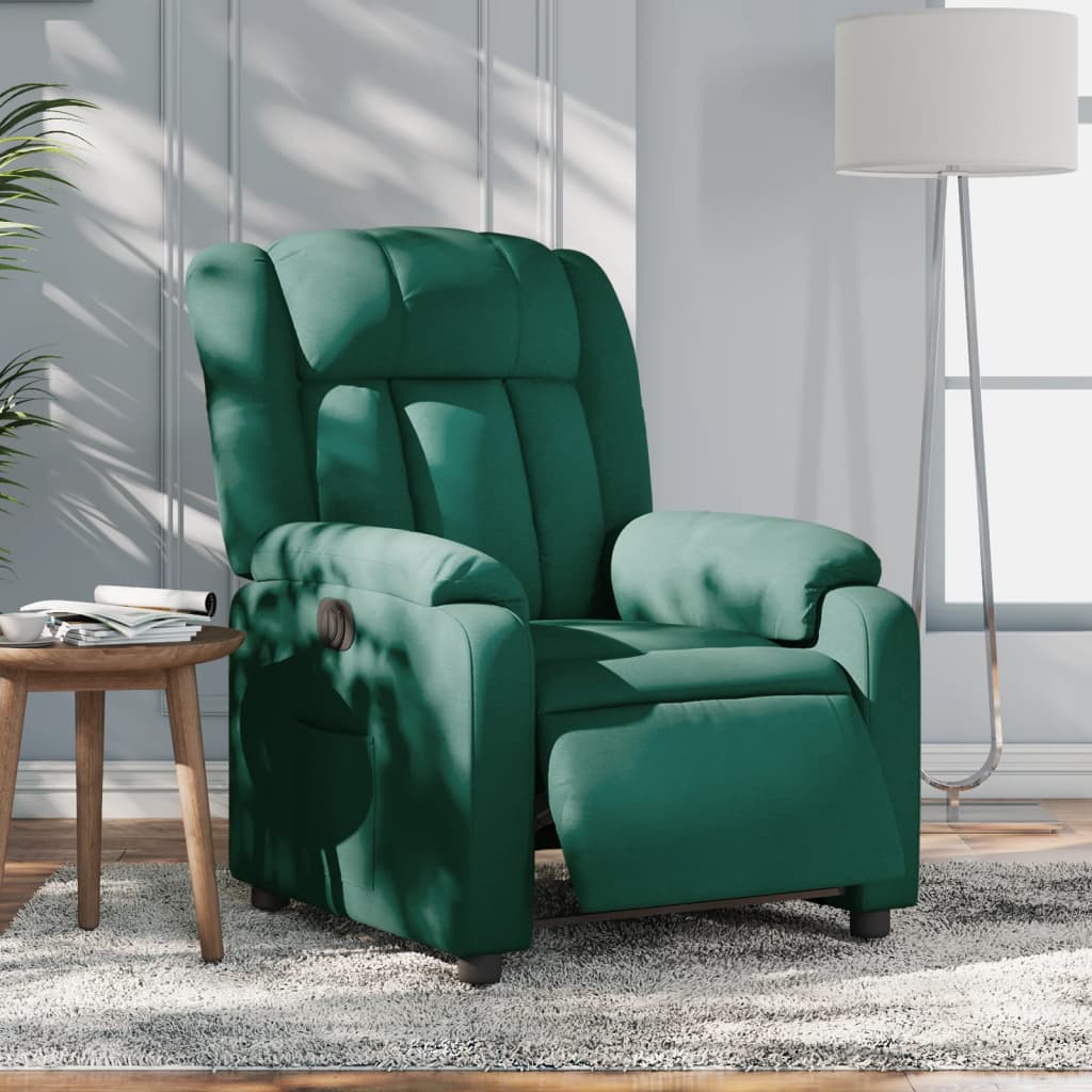 Fauteuil inclinable électrique Vert foncé Tissu - Xios Store SNC