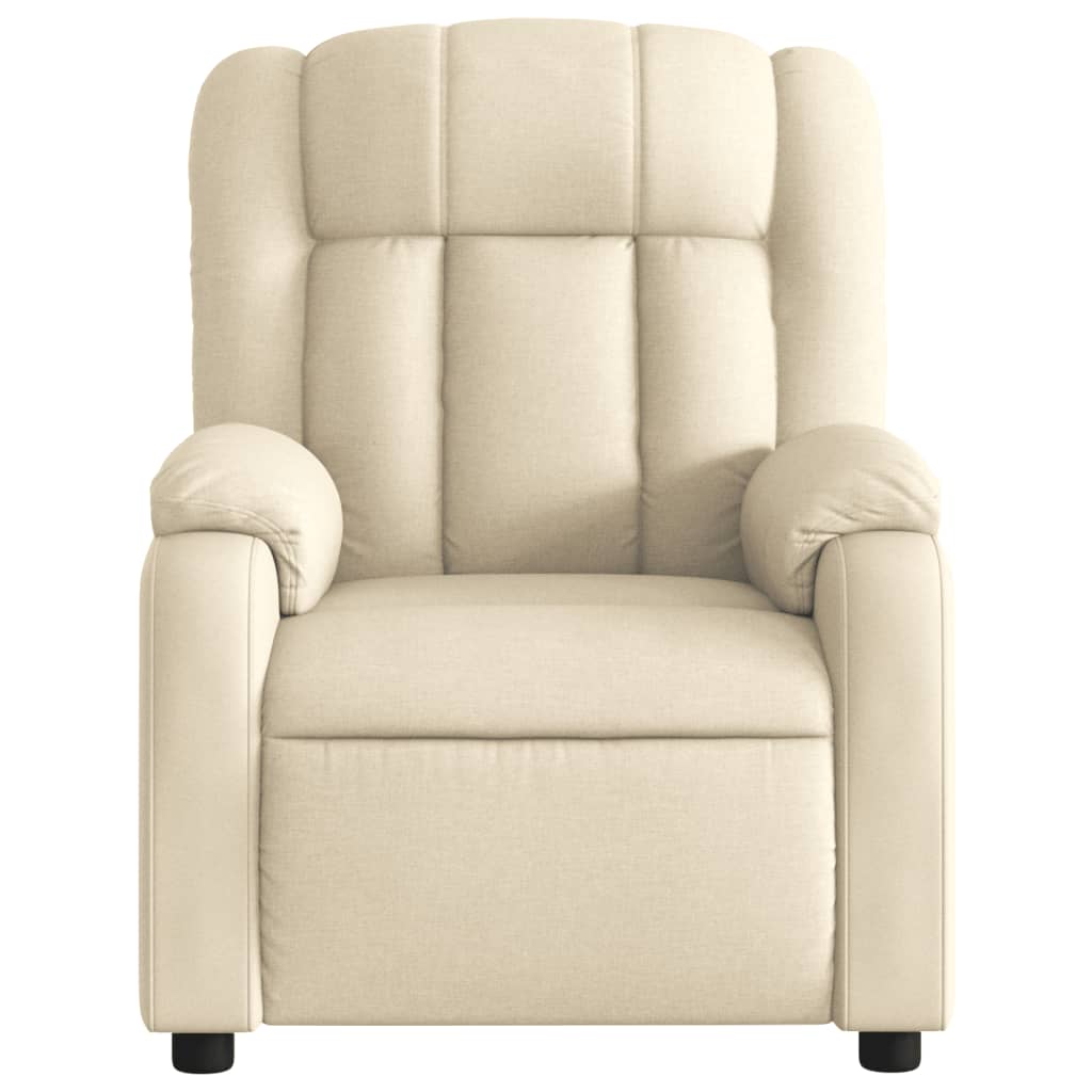 Fauteuil inclinable électrique Crème Tissu Fauteuils vidaXL   