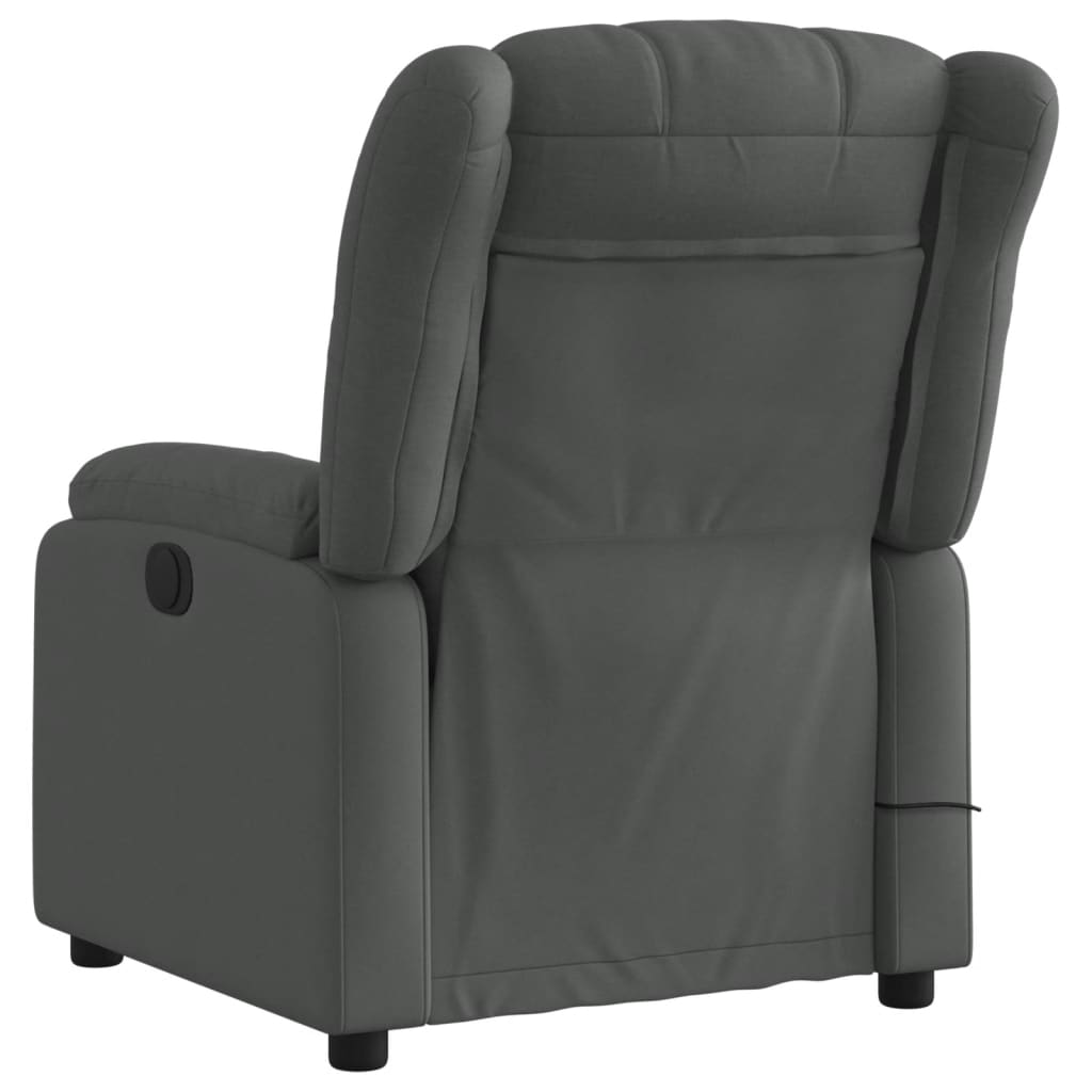 Fauteuil inclinable de massage électrique gris foncé tissu Fauteuils vidaXL   