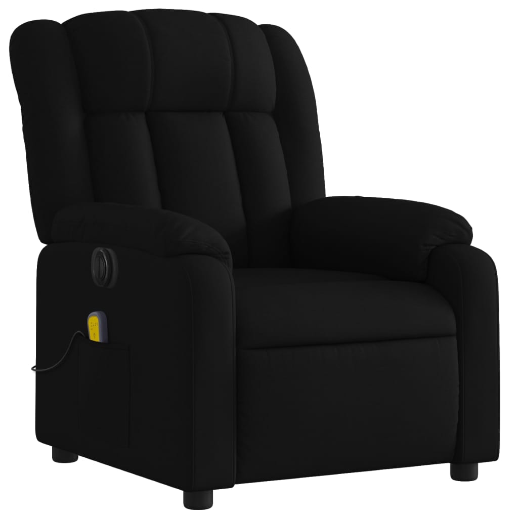 Fauteuil de massage inclinable électrique Noir Tissu Fauteuils vidaXL   