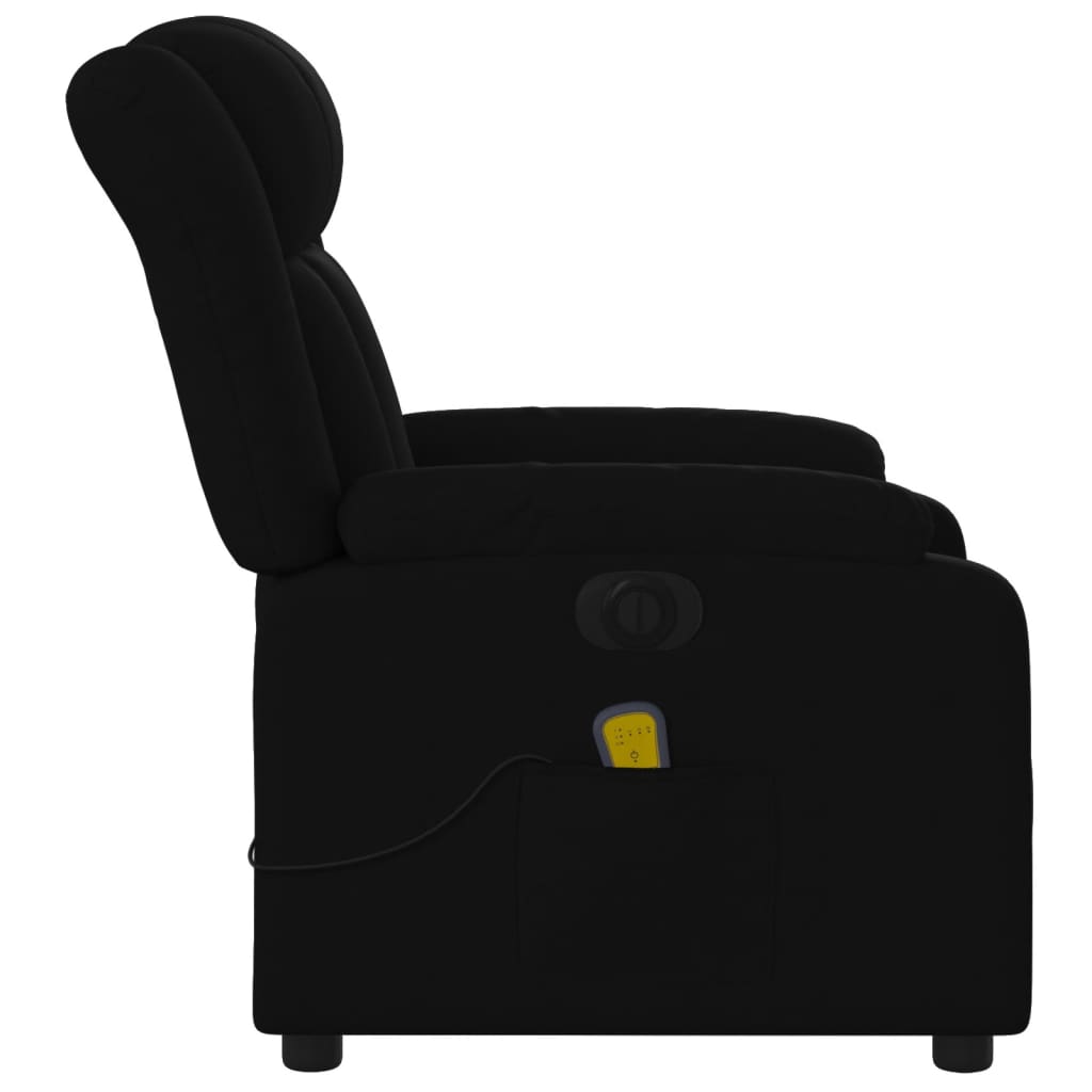 Fauteuil de massage inclinable électrique Noir Tissu Fauteuils vidaXL   