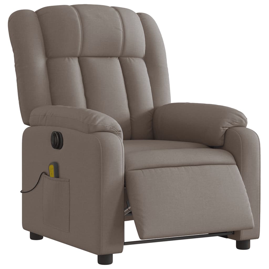 Fauteuil de massage inclinable électrique Taupe Tissu - Xios Store SNC