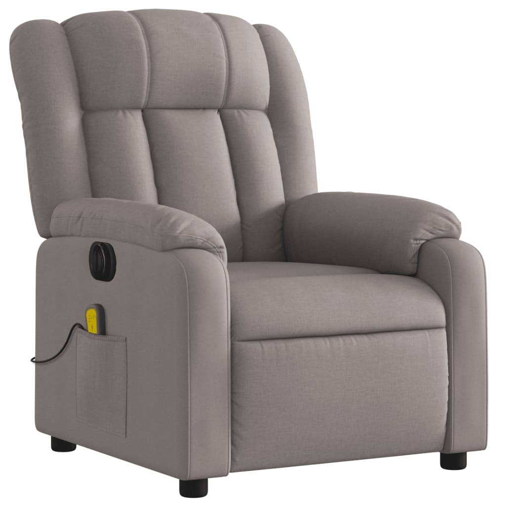 Fauteuil de massage inclinable électrique Taupe Tissu - Xios Store SNC