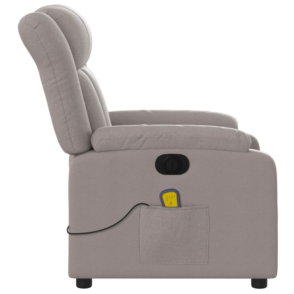 Fauteuil de massage inclinable électrique Taupe Tissu - Xios Store SNC