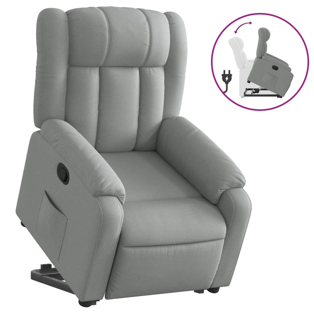 Fauteuil inclinable Gris clair Tissu - Xios Store SNC