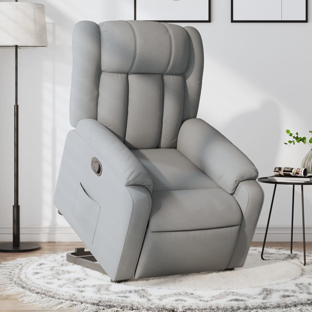 Fauteuil inclinable Gris clair Tissu - Xios Store SNC