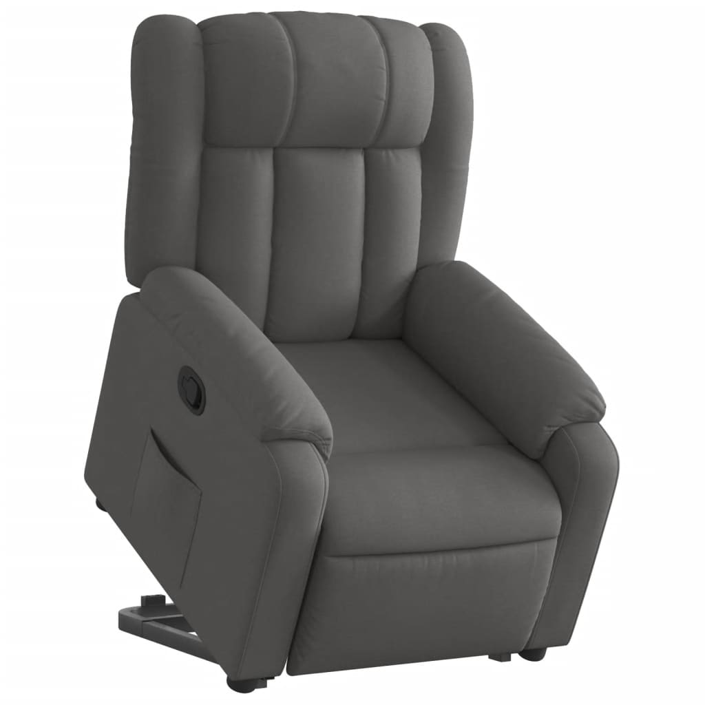 Fauteuil inclinable Gris foncé Tissu Fauteuils vidaXL   