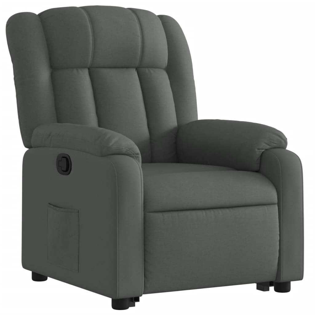 Fauteuil inclinable Gris foncé Tissu Fauteuils vidaXL   