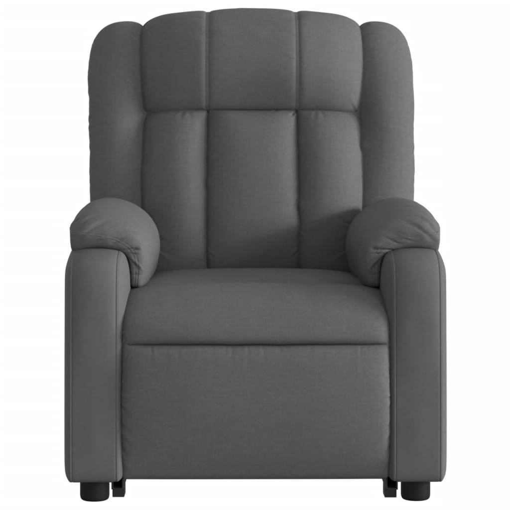 Fauteuil inclinable Gris foncé Tissu Fauteuils vidaXL   