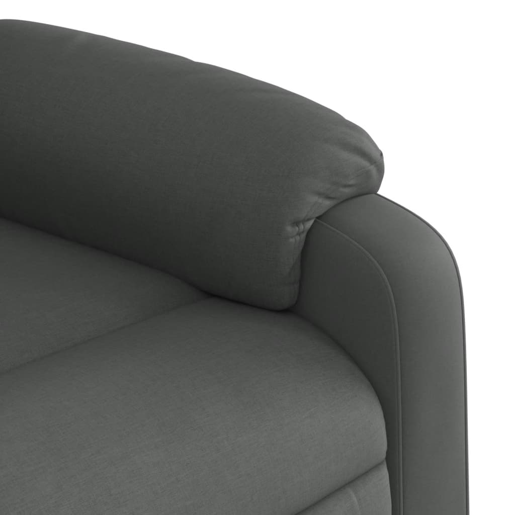 Fauteuil inclinable Gris foncé Tissu Fauteuils vidaXL   