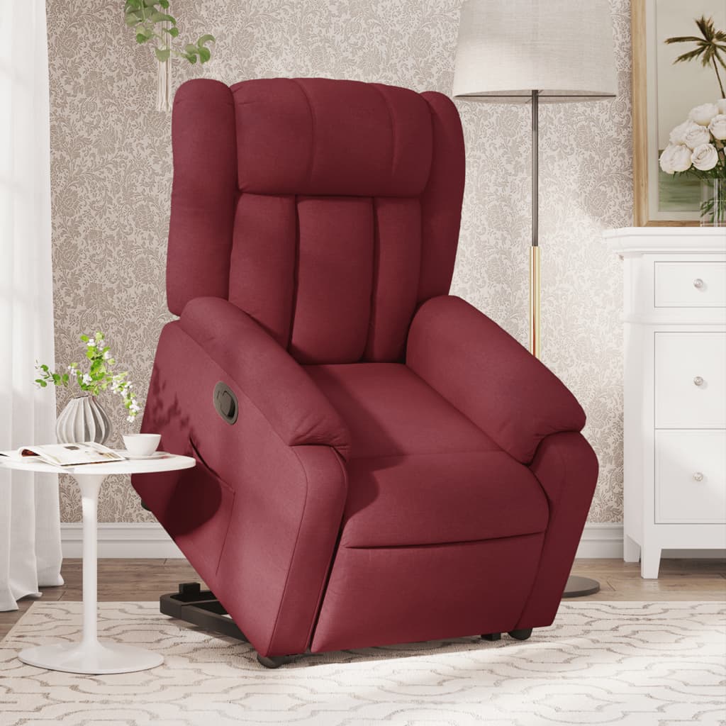 Fauteuil inclinable rouge bordeaux tissu - Xios Store SNC