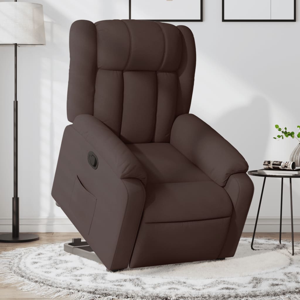 Fauteuil inclinable marron foncé tissu - Xios Store SNC