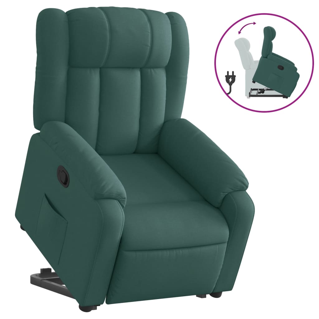 Fauteuil inclinable vert foncé tissu - Xios Store SNC