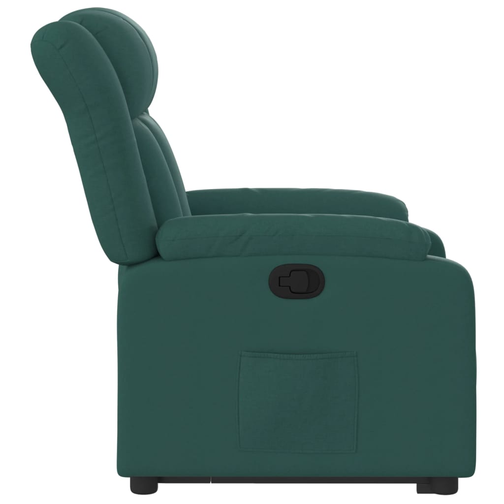 Fauteuil inclinable vert foncé tissu - Xios Store SNC