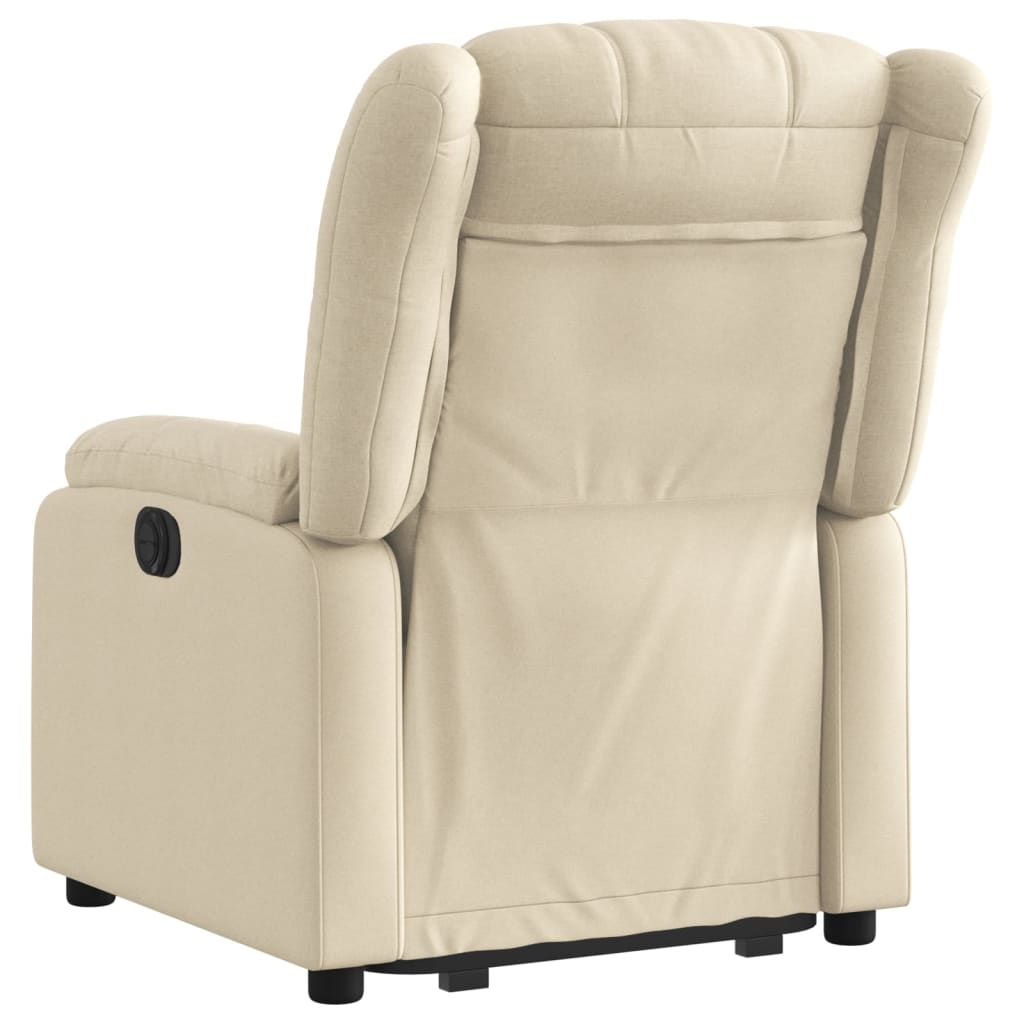 Fauteuil inclinable Crème Tissu Fauteuils vidaXL   