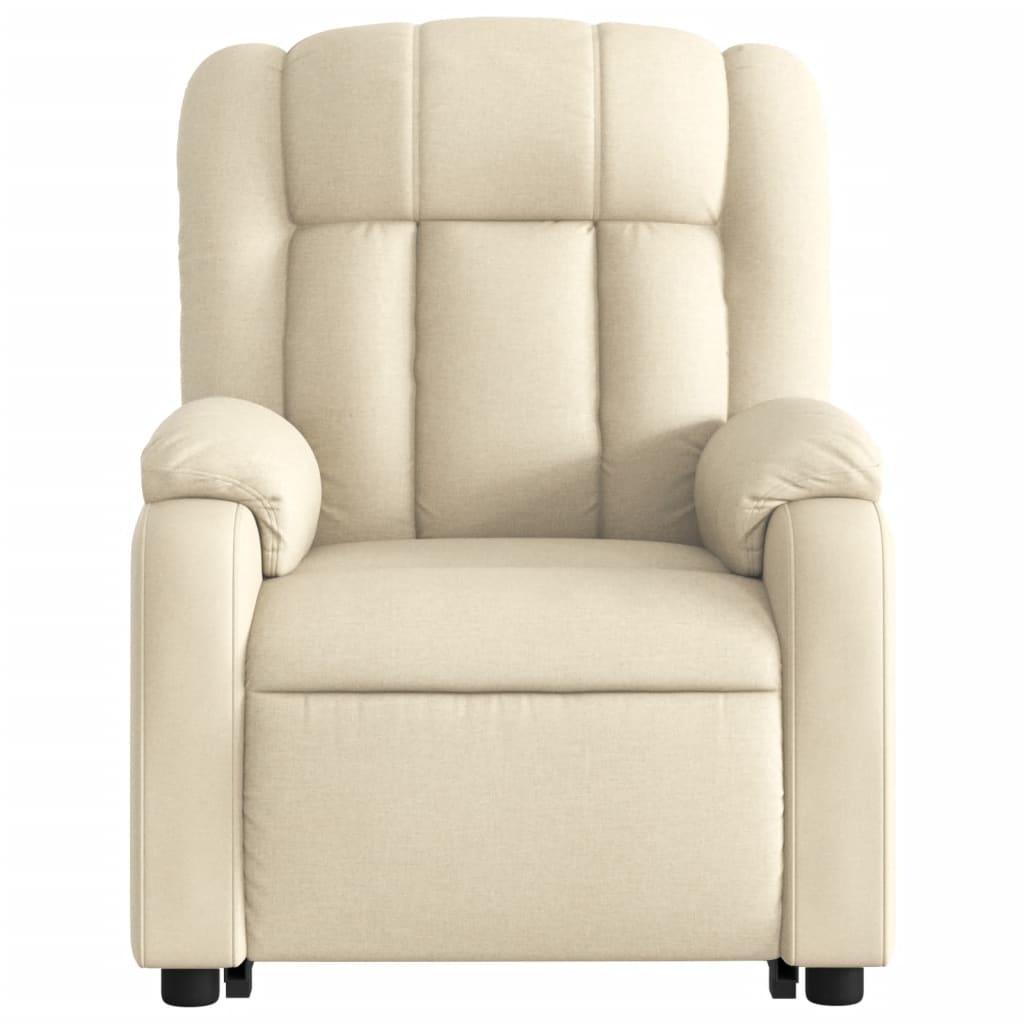 Fauteuil inclinable Crème Tissu Fauteuils vidaXL   