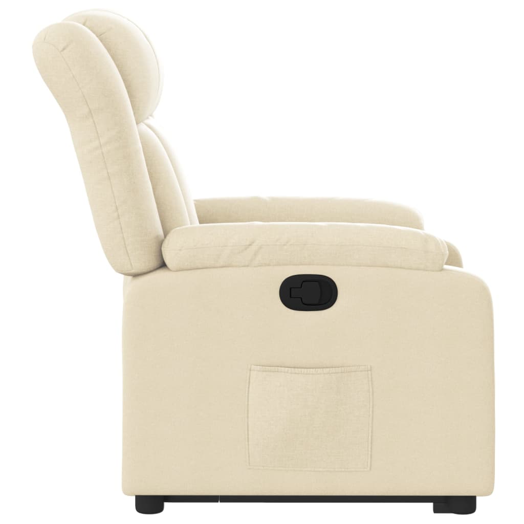 Fauteuil inclinable Crème Tissu Fauteuils vidaXL   