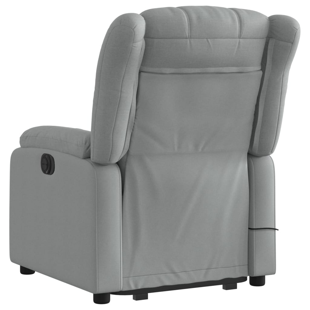 Fauteuil de massage inclinable Gris clair Tissu Fauteuils vidaXL   