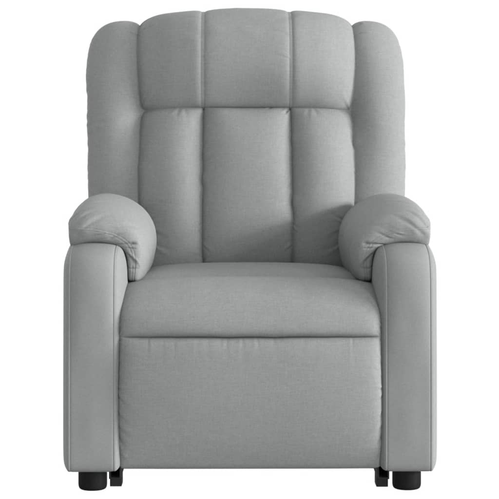 Fauteuil de massage inclinable Gris clair Tissu Fauteuils vidaXL   