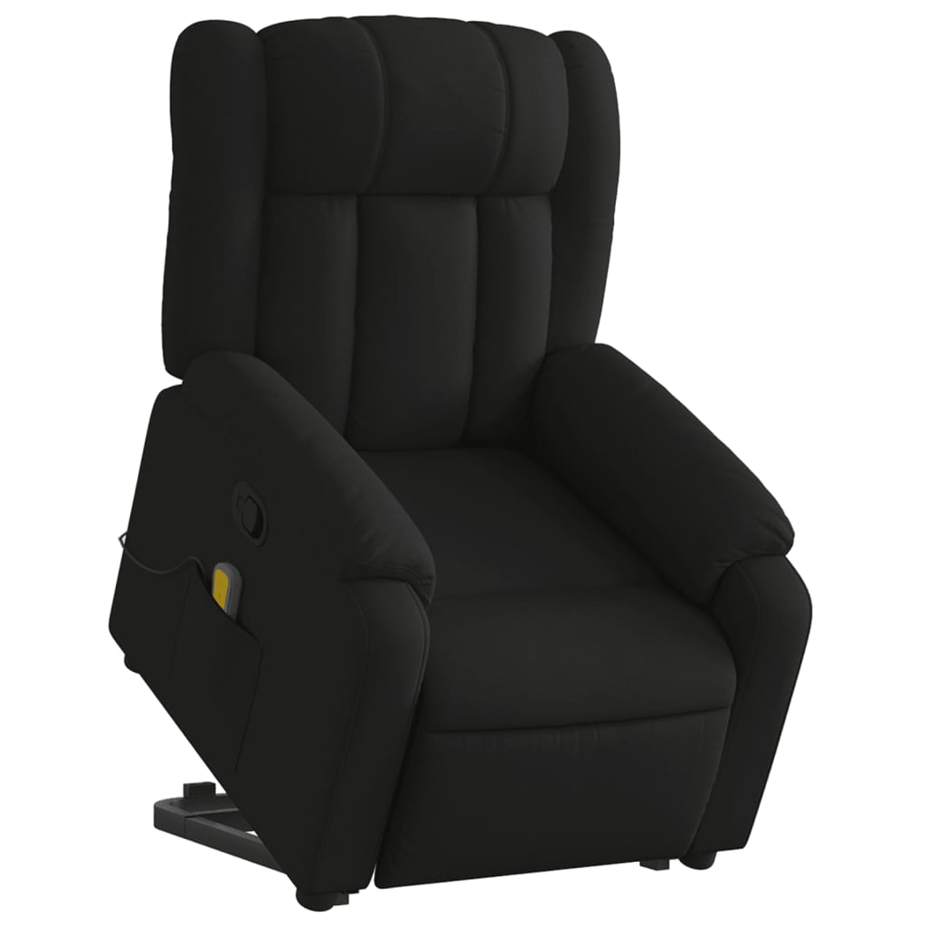 Fauteuil de massage inclinable Noir Tissu Fauteuils vidaXL   