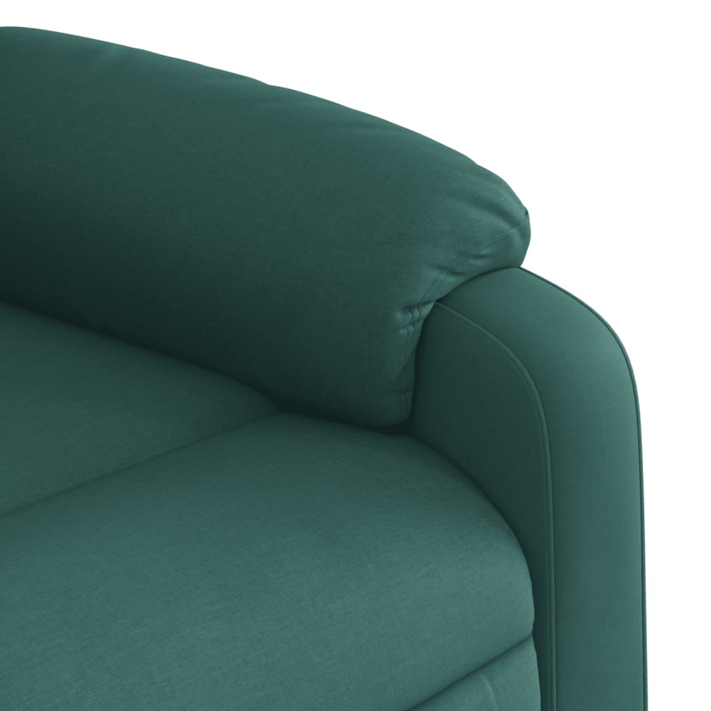 Fauteuil inclinable de massage Vert foncé Tissu Fauteuils vidaXL