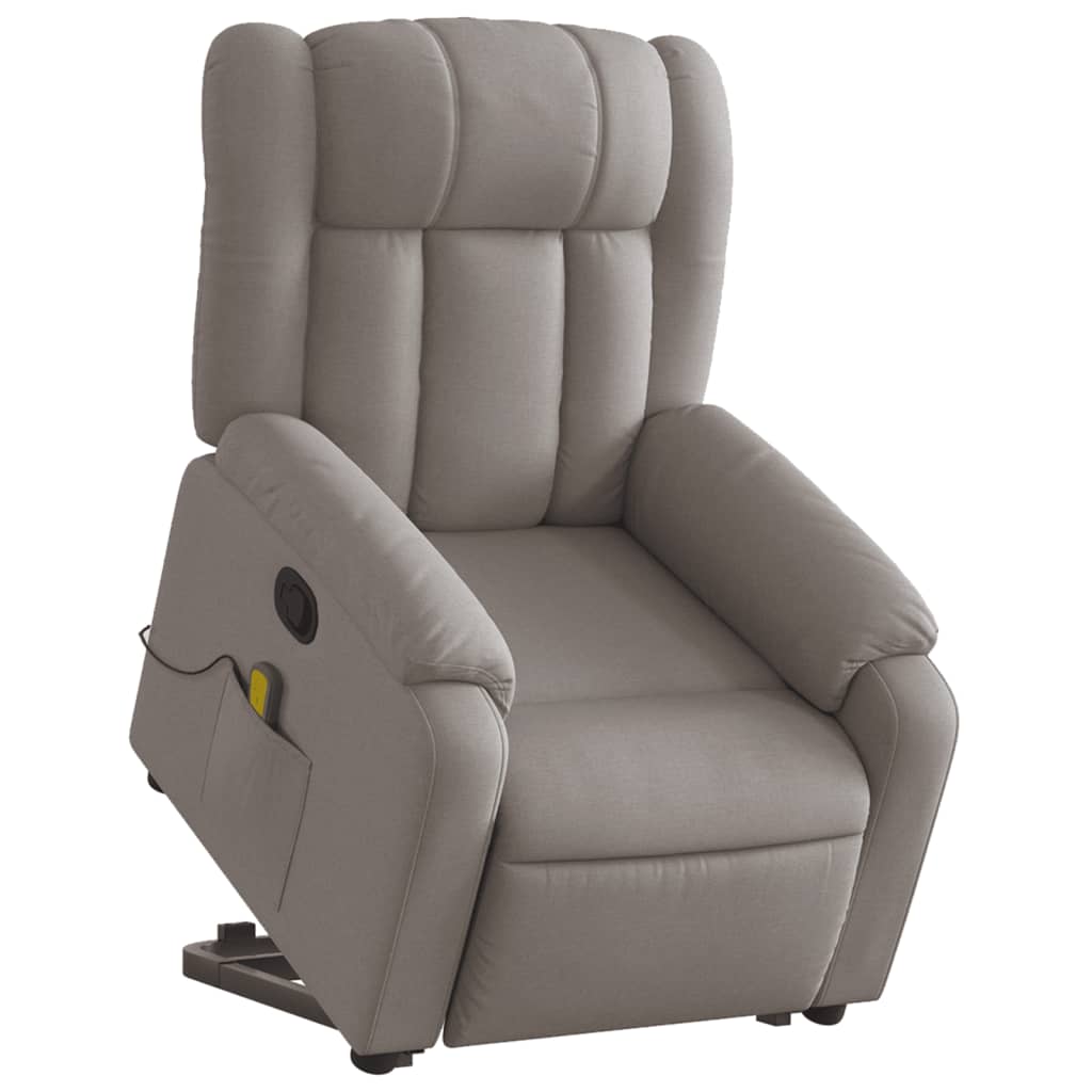 Fauteuil inclinable de massage Taupe Tissu - Xios Store SNC