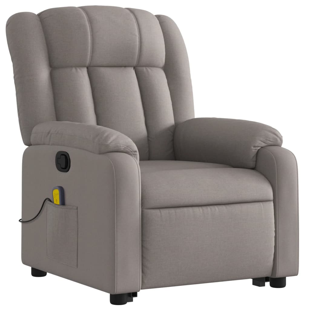 Fauteuil inclinable de massage Taupe Tissu - Xios Store SNC