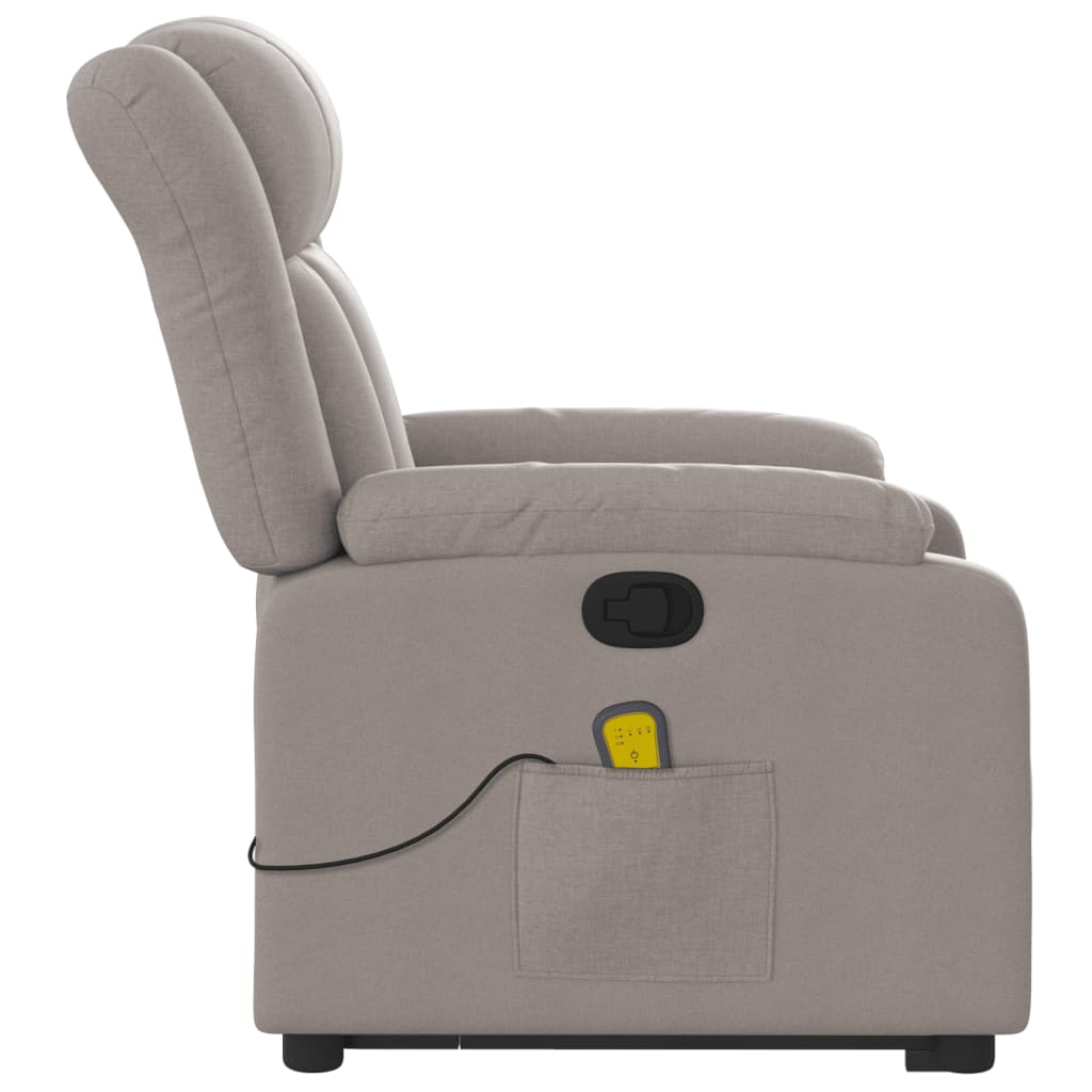 Fauteuil inclinable de massage Taupe Tissu - Xios Store SNC