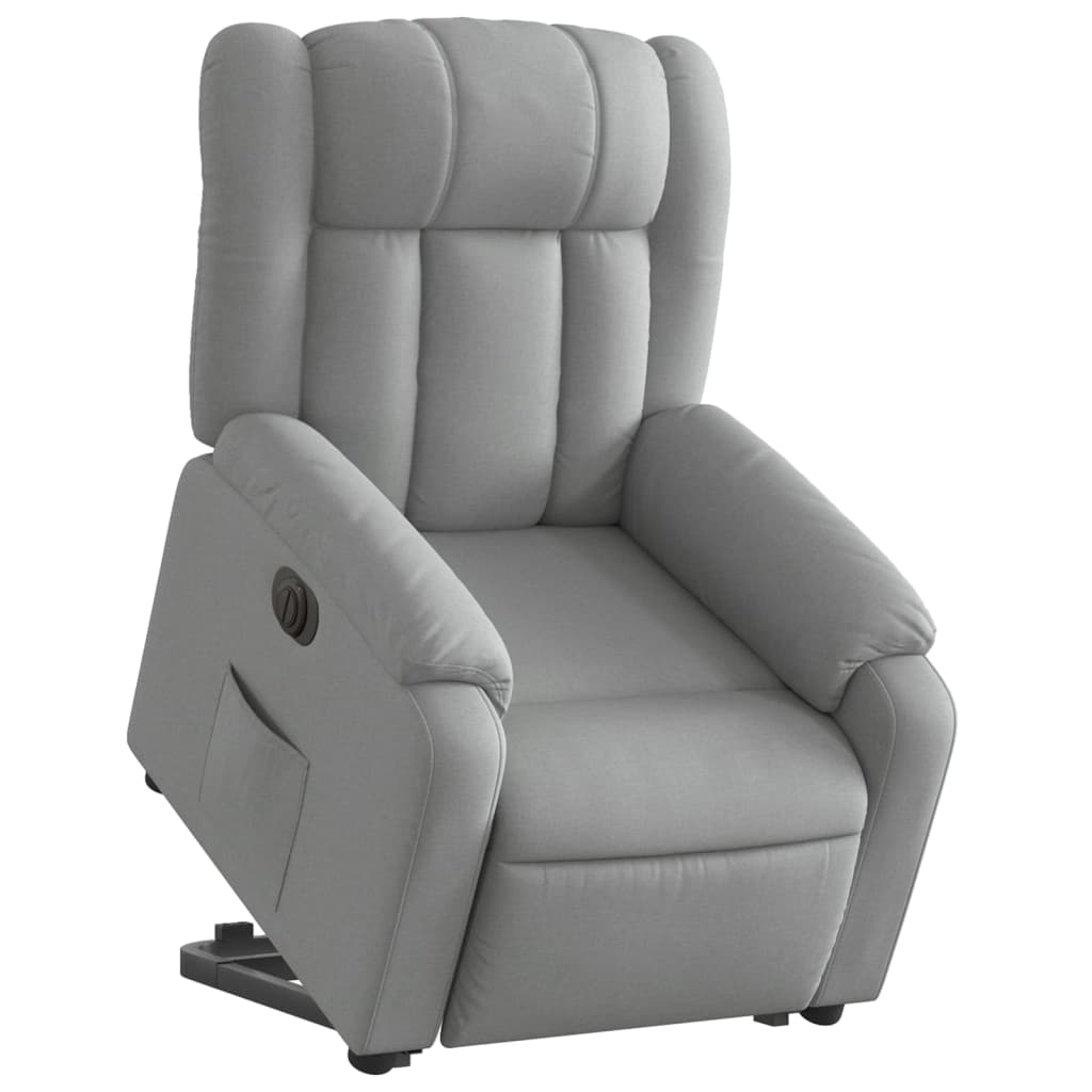 Fauteuil inclinable électrique gris clair tissu - Xios Store SNC