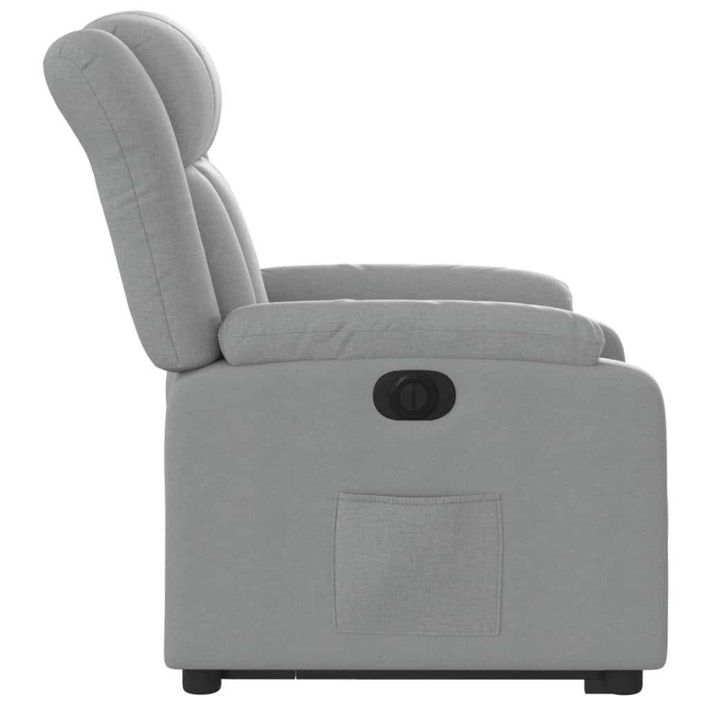 Fauteuil inclinable électrique gris clair tissu - Xios Store SNC