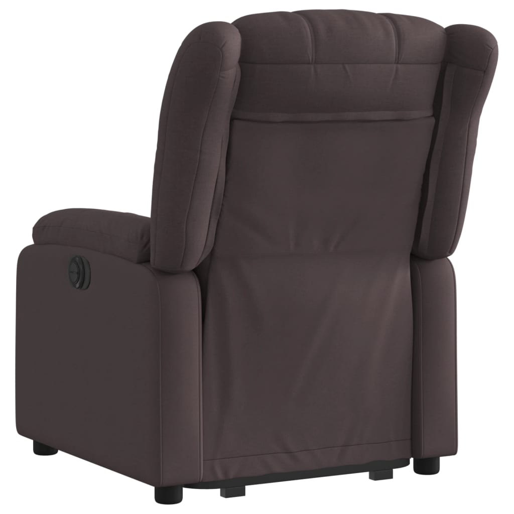 Fauteuil inclinable électrique marron foncé tissu - Xios Store SNC