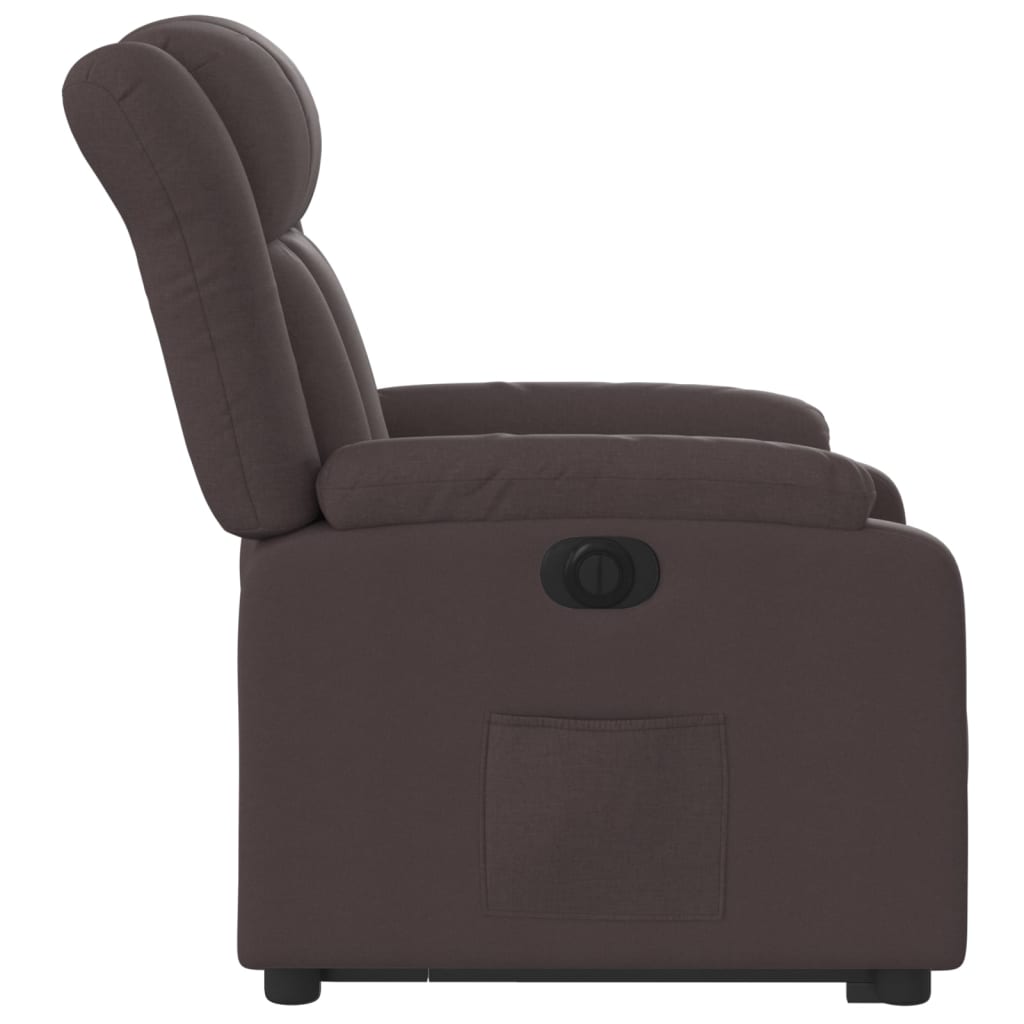 Fauteuil inclinable électrique marron foncé tissu - Xios Store SNC