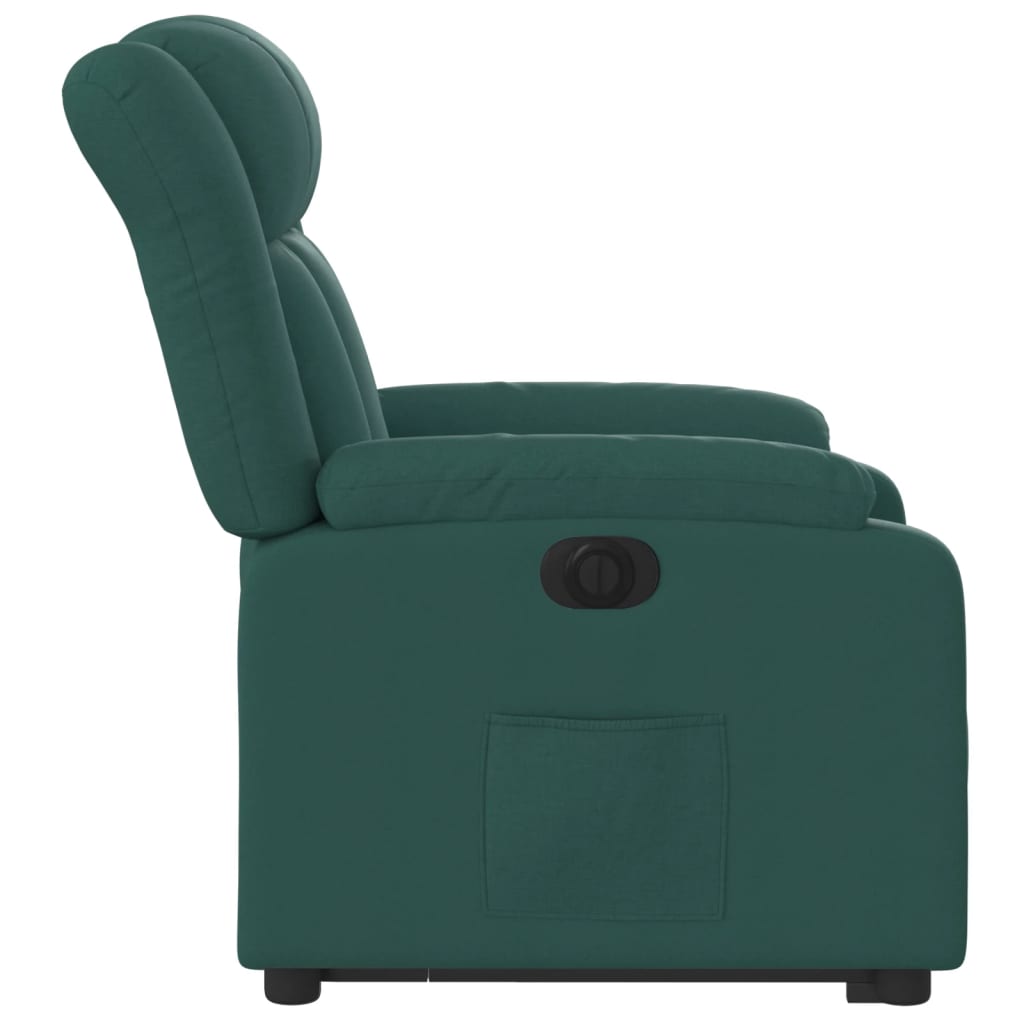 Fauteuil inclinable électrique vert foncé tissu - Xios Store SNC