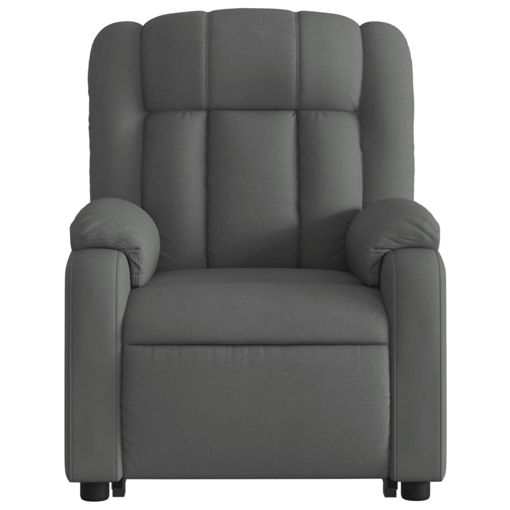 Fauteuil inclinable de massage électrique Gris foncé Tissu Fauteuils vidaXL   