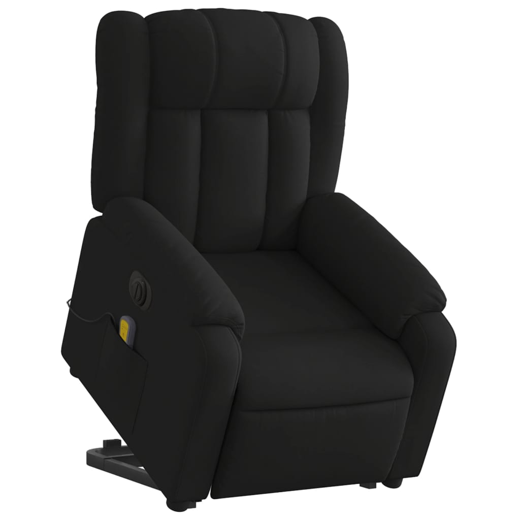 Fauteuil inclinable de massage électrique Noir Tissu Fauteuils vidaXL   