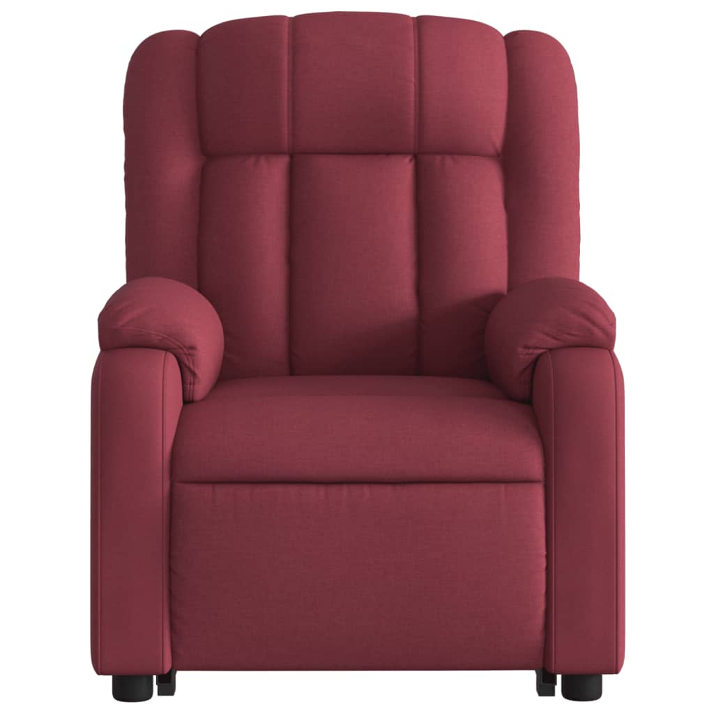 Fauteuil inclinable de massage électrique Rouge bordeaux Tissu