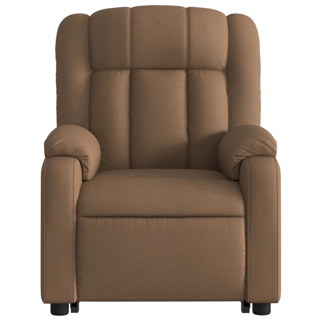 Fauteuil inclinable de massage électrique Marron Tissu Fauteuils vidaXL