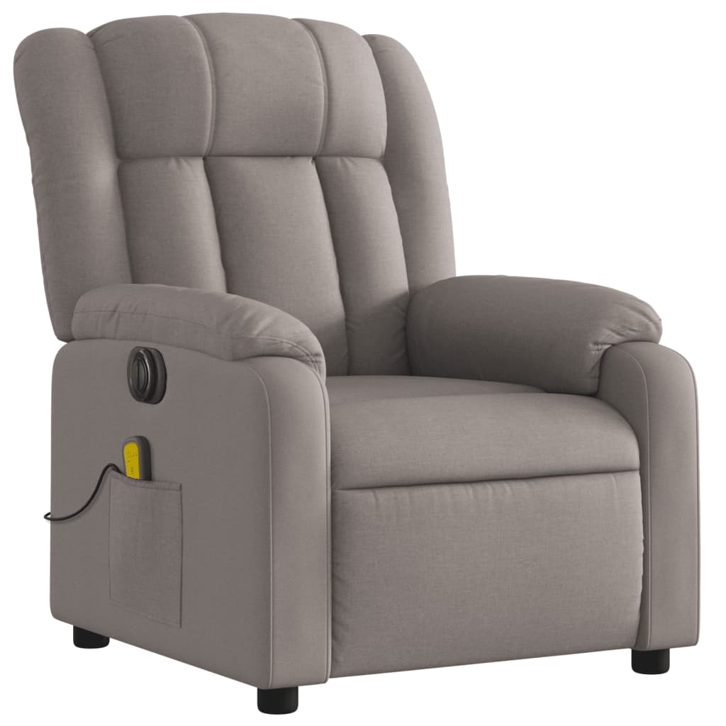 Fauteuil inclinable de massage électrique Taupe Tissu - Xios Store SNC