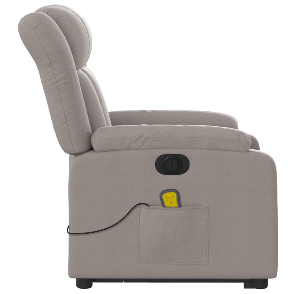 Fauteuil inclinable de massage électrique Taupe Tissu - Xios Store SNC