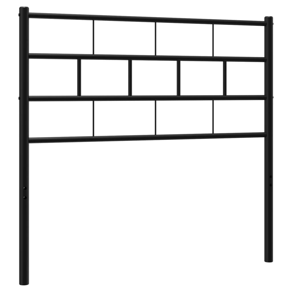 Tête de lit métal noir 75 cm Têtes et pieds de lit vidaXL   